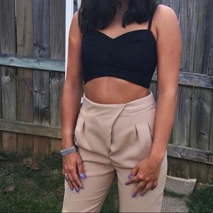 Black crop top